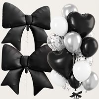 Ensemble de ballons en aluminium en forme de nœud, ballons en latex multicolores pour décorations de fête de naissance, anniversaire, révélation du sexe