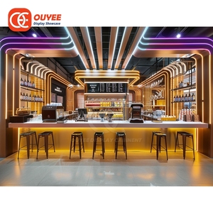 Estanterías Comerciales <span class=keywords><strong>de</strong></span> Madera Maciza OUYEE para Cafeterías Especializadas con Iluminación LED - Directo <span class=keywords><strong>de</strong></span> Fábrica en China - Product Image 3