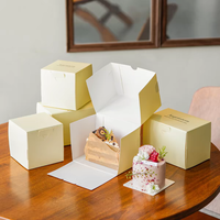 Boîtes à gâteaux mousse personnalisables avec logo estampé à chaud, emballage de luxe pour desserts, pour gâteaux en tranches, vente en gros, service OEM/ODM pour boulangeries