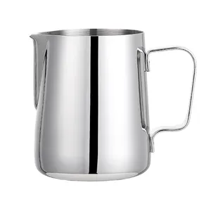 Factory Custom 350/600ml Sharp Spout Barista Latte Art Espresso Steaming Stainless Steel 304 Coffee Jug Milk Frothing Pitcher