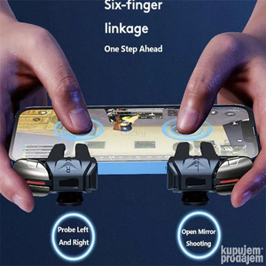 G21 6 Finger <span class=keywords><strong>Trigger</strong></span> Doble sensibilidad Aim Shoot Gaming Keys Target Buttons Smartphone <span class=keywords><strong>Game</strong></span> Controller <span class=keywords><strong>Trigger</strong></span> para <span class=keywords><strong>PUBG</strong></span> - Product Image 3