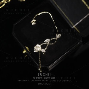 Boucles d'oreilles à Clip <span class=keywords><strong>en</strong></span> émail <span class=keywords><strong>blanc</strong></span> plaqué <span class=keywords><strong>or</strong></span> Rose, Zircon Micro pavé CZ fleur Rose, boucles d'oreilles pour femmes, bijoux - Product Image 5
