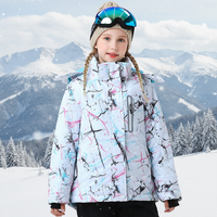 Ensemble de Combinaison de Ski pour Enfants, à Capuche, Garçons et Filles, Épais et Chaud, Imperméable 10 000 mm, Respirant, Anti-UV