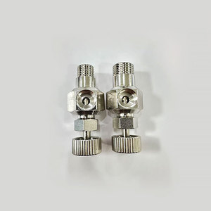 Nissin Needle Valve 1/4 In Brass High Temperature Pneumatic Gas Control 2-Way External Thread - Product Image 3