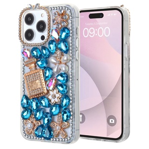 เคสโทรศัพท์กันกระแทกแบบมีวงแหวนแม่เหล็ก รุ่นหรูหรา ประดับเพชร วัสดุ TPU+PC สำหรับ 15/14/13/12 Pro Max หลายสี - Product Image 4