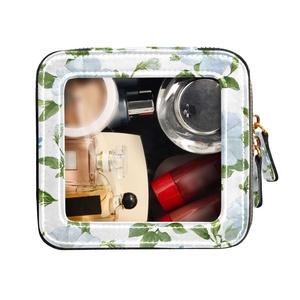 Bolsa de Maquillaje Transparente de Viaje con Diseño Personalizado de Flores de Puakenikeni y Azalea Azul de Hawái - Product Image 2