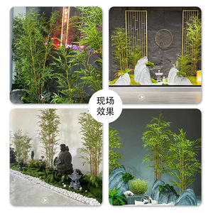 Plante artificielle de feuilles de <span class=keywords><strong>bambou</strong></span> vertes, haute simulation, résistante à l'eau, aux UV et aux intempéries, écologique, <span class=keywords><strong>pour</strong></span> décoration extérieure, maison et hôtel - Product Image 2