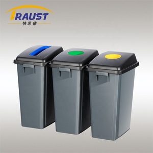 Traust 60L 16 gallons <span class=keywords><strong>Poubelle</strong></span> extérieure en PP avec empattement et couvercle - Product Image 3
