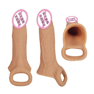 Condón retardante <span class=keywords><strong>de</strong></span> manga <span class=keywords><strong>de</strong></span> silicona <span class=keywords><strong>de</strong></span> partículas líquidas para hombres, Consolador <span class=keywords><strong>de</strong></span> productos para adultos con púas largas y gruesas - Product Image 3