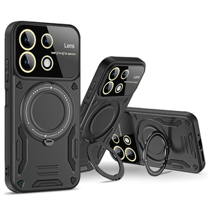 Coque de téléphone magnétique multifonction avec anneau rotatif et grande fenêtre pour objectif, compatible Redmi K90, K80 Pro Max, Note 15, 14 Pro+, 15, 15C, A5 - Product Image 4