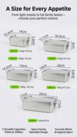 Boîte de conservation alimentaire réutilisable en acier inoxydable 304, écologique, durable, compatible micro-ondes, avec couvercle en acier inoxydable, boîte à lunch hermétique