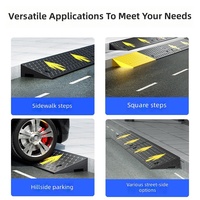 Tapis d'escalier en caoutchouc, rampes de passage, rampes de franchissement de trottoir en caoutchouc-plastique épaissi à motif fléché de 1000 mm pour véhicules électriques