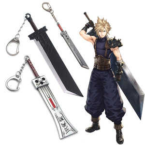 Llavero de Metal con Espada Buster de <span class=keywords><strong>Cloud</strong></span> <span class=keywords><strong>Strife</strong></span> del Popular Juego Japonés Final Fantasy, Modelo de Arma de Autodefensa con Mosquetón - Product Image 1