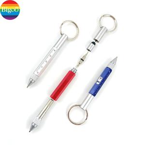 Smart 6 in 1 Werkzeugs tift mit Schlüssel anhänger Metall Multifunktions-Kugelschreiber für Geschenk und Werbung - Product Image 2