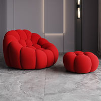 Canapé Bulle Roche Bobois de Designer Français, Revêtement en Tissu, Forme Créative pour Showroom et Maison Modèle