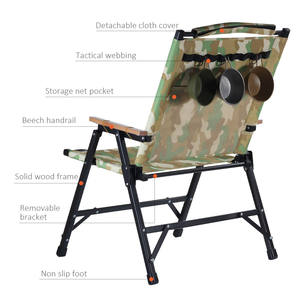 Chaise de camping pliable compacte et robuste en alliage d'aluminium détachable pour l'extérieur – Vente en gros - Product Image 5