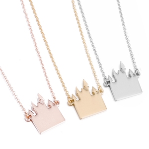 สร้อยคอจี้รูปปราสาทมินนี่เมาส์และหัวมิกกี้เมาส์ สแตนเลสชุบทอง 18K สีเงินไม่หมอง ทันสมัย สำหรับผู้หญิง - Product Image 6