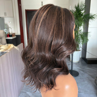 Perruque Lace Front Invisible en Cheveux Russes Remy Vierges Double Drawn, Couleur Brun Chocolat, Provenant d'un Donneur Unique, pour Femmes Souffrant de Perte de Cheveux