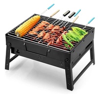 Grilles de Barbecue pliables Portable Barbecue foyer Camping grille charbon de bois poulet Grill Machine Table