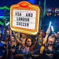 Tablero de letras de venta superior personalizado Pantalla de botella LED presentador de botella de champán LED glorificador de botella para evento de fiesta de club nocturno