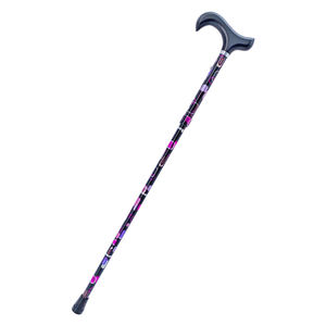 Best 2025 Folding King <b>Cane</b> Aluminum Adjustable Height Walking Stick 5-Section Design Wood Grip 110kg Load Capacity for Daily - Product Image 4