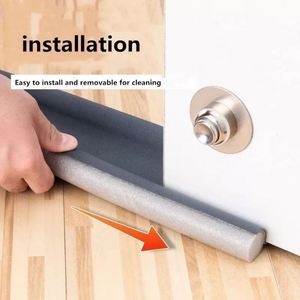 I-0224 Door Draft Guard Stopper Sound Proof Reduce Noise Door Bottom Sealing Weather <b>Strip</b> Decorative Modern Design <b>Plastic</b> - Product Image 1