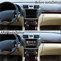 Caja de Interfaz Linux para Lexus LS 2007-2012, Decodificador Inalámbrico CarPlay, Android Auto, Navegación GPS, Control Remoto, Integrado 2DIN para Auto