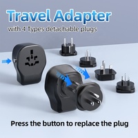 Worldplug tout-en-un 20W PD adaptateur universel interchangeable dans le monde entier Type B C G I prise 10A cuivre voyage prise murale