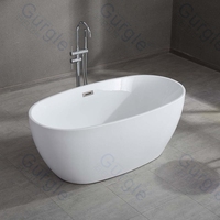 Baignoire de luxe moderne autoportante en acrylique pour salle de bain