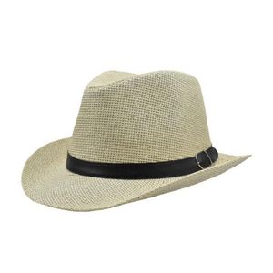 Chapeau de paille de plage d'été de qualité supérieure avec large bord - Product Image 1