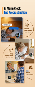 Smart Electronic Table <b>Clock</b> AI Voice Talk AI Alarm <b>Clock</b> AI Companion White Noise Sleep Machine Stopwatch <b>LED</b> Display Desktop - Product Image 6