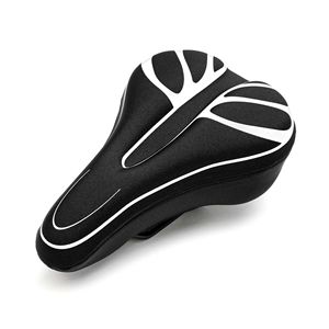 Housse de selle de vélo en silicone, rembourrage en gel épaissi, accessoires de cyclisme pour vélo de montagne, design sportif unisexe pour adultes - Product Image 2