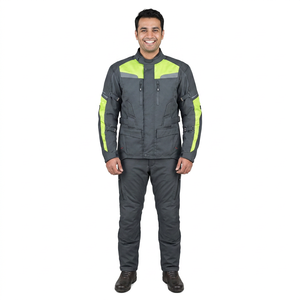Nouvelle veste de moto pour homme Motocross Coupe-vent à capuche Équipement de protection Toile de haute qualité Col montant 100% coton - Product Image 1
