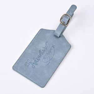 Étiquette de bagage en cuir PU de haute qualité, motif personnalisé, porte-passeport pour carte d'embarquement, vente en gros, impression du nom - Product Image 3