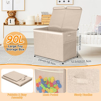 Boîte de rangement pliable et empilable en tissu pour armoire, organisateur de placard réglable pour chapeaux