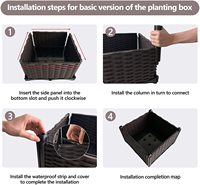 Grand lit surélevé en plastique durable, pot de plantation pour fleurs, légumes et Fruits, nouveauté, vente en gros