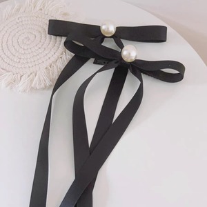 Une paire de pinces à cheveux avec nœud en ruban pour queues de cheval doubles, attaches pour cheveux de style coréen, accessoires pour cheveux de style japonais, antidérapantes - Product Image 4