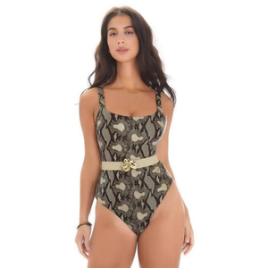 Costume da bagno intero taglie forti con controllo pancia, monokini sexy e coprente per la spiaggia, taglie 42 44 46 48, colori assortiti - Product Image 1