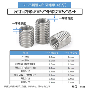 Écrous de conversion de filetage interne et externe en acier inoxydable J&Gong M4 M5 M6 M8 M10 M12 - Product Image 4