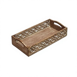 Plateau de service rectangulaire en bois, fait main, pour chocolats, classique et élégant, nouveau modèle, vente chaude - Product Image 1