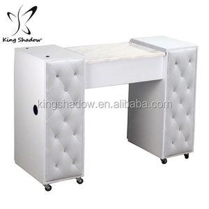Table de manucure moderne en bois pour salons de beauté avec certification CE/ETL et garantie d'un an - Product Image 1