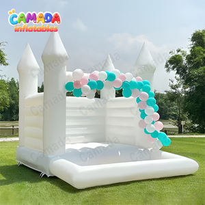 Château gonflable blanc avec fosse à balles, petit, extérieur, PVC, <span class=keywords><strong>jardin</strong></span>, fête, château gonflable pour sauter - Product Image 6
