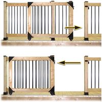 Kit de portail coulissant cantilever avec revêtement en poudre noire pour usage résidentiel et commercial