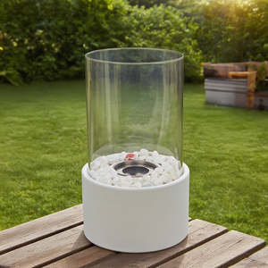 Nouveau design Mini foyer de table en métal pour patio, brasseur à alcool pour bureau, décoré de galets - Product Image 5