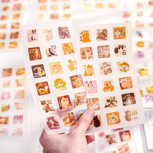 2 par paquet d'autocollants de dessin animé mignon jour de défaut série de bandes dessinées manuel matériel coupe autocollants en forme de film - Product Image 1