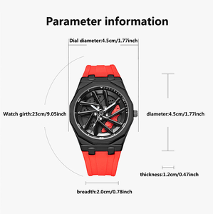 Orologio da Polso 3D con Ruota Girevole, Impermeabile, di Lusso, al Quarzo, per <span class=keywords><strong>Uomo</strong></span>, con Cinturino in Silicone - Product Image 3