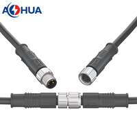 Câble d'extension de signal de puissance pour capteur de vélo électrique 22/24AWG, connecteurs étanches mâle/femelle M8 6 broches, moulage PVC IP65