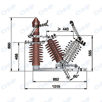CHHP FZW-27.5/2000-25 ODM Interrupteur-sectionneur sous vide haute tension CA 3 pôles en acier inoxydable intelligent certifié ISO9001