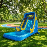 Grand toboggan aquatique gonflable d'extérieur, toboggan aquatique pour enfants et adultes, équipement de parc aquatique gonflable personnalisé en usine