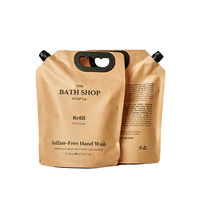 Sac de boisson personnalisé bec verseur recharge de shampoing boisson pochettes d'emballage liquide biodégradable écologique support en papier kraft pochette à bec